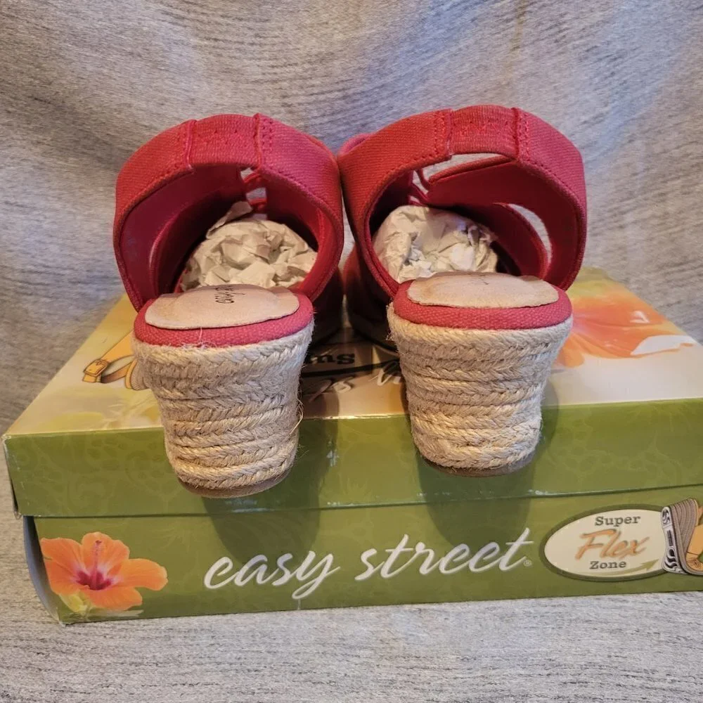Easy Street Women's Aziza Espadrille Wedge Sandals